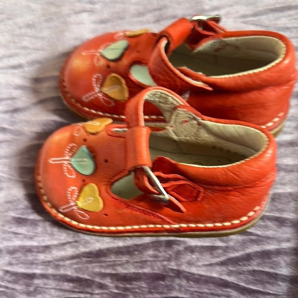 Red and Yellow Dress Shoes with Animal Face Design